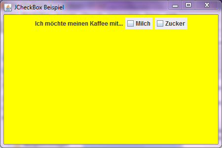 JCheckBox Beispiel