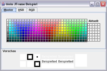 JFrame mit JColorChooser