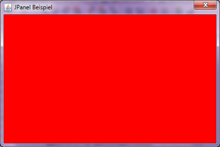 JPanel mit rotem Hintergrund