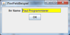 Beispiel für ein JTextField