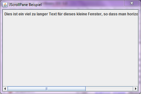 Beispiel für ein JScrollPane